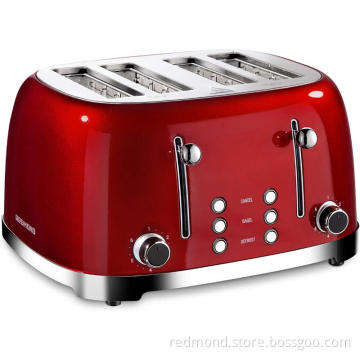 4 Slice Retro Stainless Steel Toaster ST033